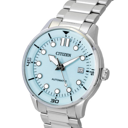 Citizen Analog Stainless Steel Turquoise Dial Automatic NJ0191-83M 100M Men's Watch