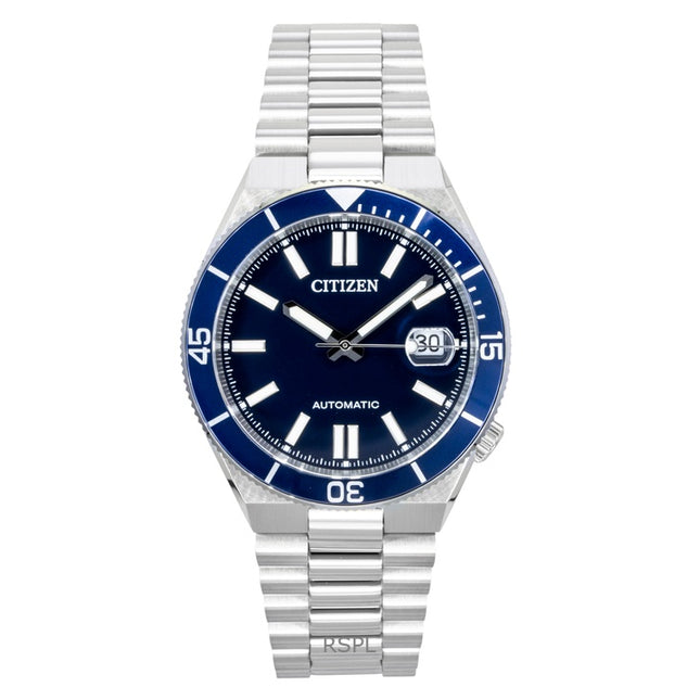 Citizen Stainless Steel Navy Blue Dial Automatic NJ0230-59L 100M Men's Watch