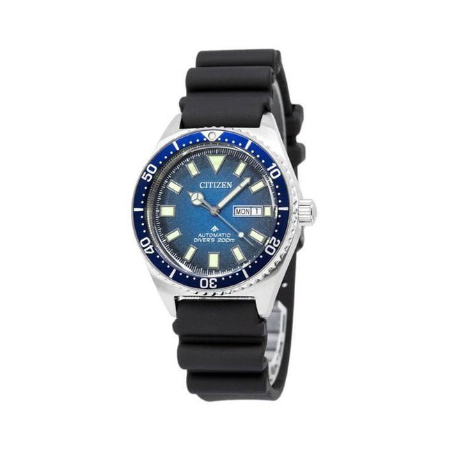 Citizen Promaster Rubber Strap Blue Dial Automatic Diver's NY0129-07L 200M Men's Watch