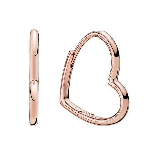 Pandora Asymmetric Heart Hoop Earrings 288307 For Women