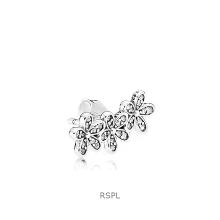 Pandora Daisy Flower Stud Earrings With Clear Cubic Zirconia P-290744CZ For Women