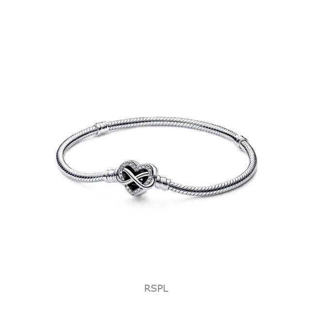 Pandora Moments Sparkling Infinity Heart Bracelet With Clear Cubic Zirconia P-592645C01-18 For Women