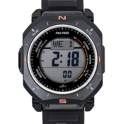 Casio Pro Trek Digital Black Bio-Based Resin Strap Solar PRG-69-1 100M Men's Watch