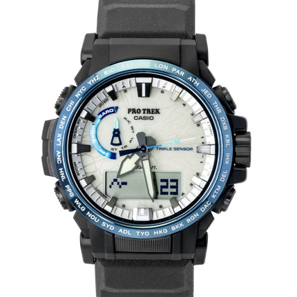 Casio Pro Trek Dragon Eye Analog Digital Radio Control White Dial Solar PRW-61D-2 100M Men's Watch