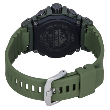 Casio Pro Trek Analog Digital Bio-Based Resin Strap White Dial Solar PRW-61LD-3 100M Men's Watch