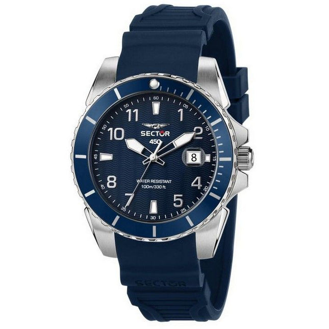 Sector 450 Blue Sunray Dial Plastic Strap Quartz R3251276003 100M Men's Watch