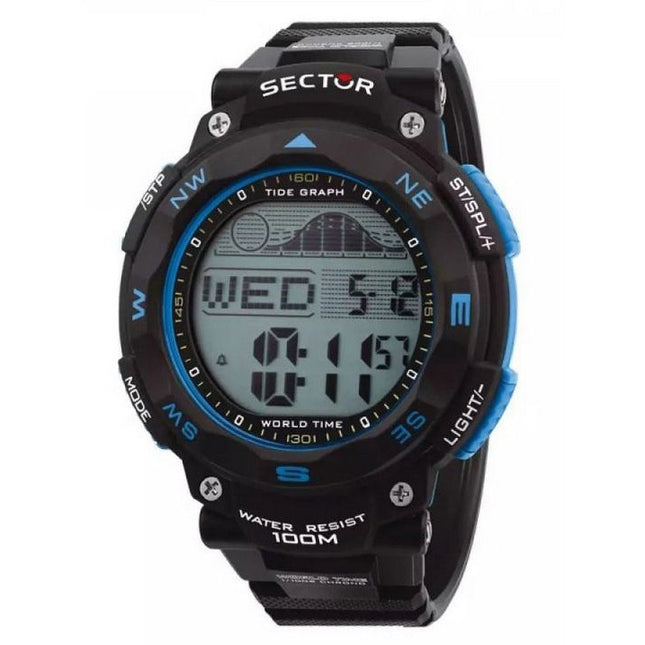 Sector EX-35 Digital Black Dial Quartz R3251534002 100M Mens Watch