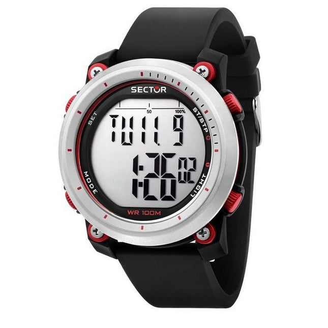 Sector EX-38 Digital Black Plastic Strap Quartz R3251546002 100M Mens Watch