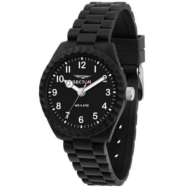 Sector Diver Just Time Plastic Strap Black Dial Quartz R3251549006 Mens Watch
