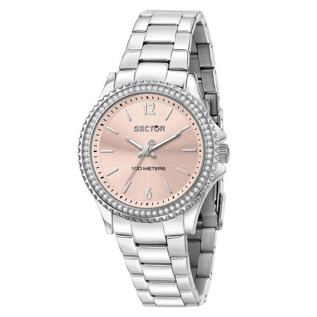 Sector 230 Just Time Crystal Accents Rose Gold Dial Quartz R3253161536 100M Womens Watch
