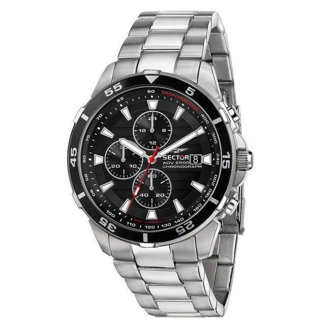 Sector ADV2500 Chronograph Stainless Steel Black Dial Quartz R3273643003 100M Mens Watch