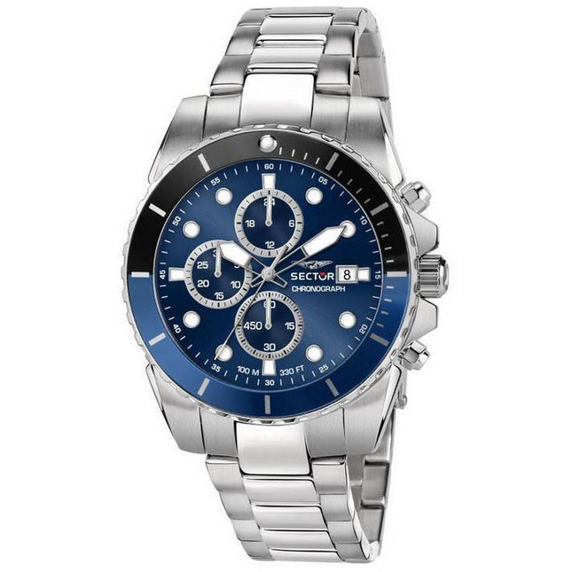 Sector 450 Chronograph Blue Sunray Dial Stainless Steel Quartz R3273776003 100M Men's Watch