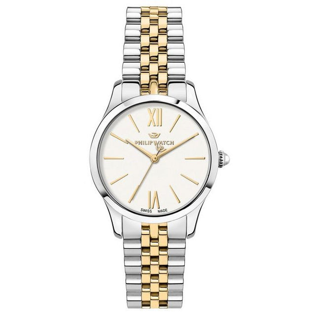 Philip Watch Grace Two Tone Stainless Steel White Dial Quartz R8253208516 100M Womens Watch