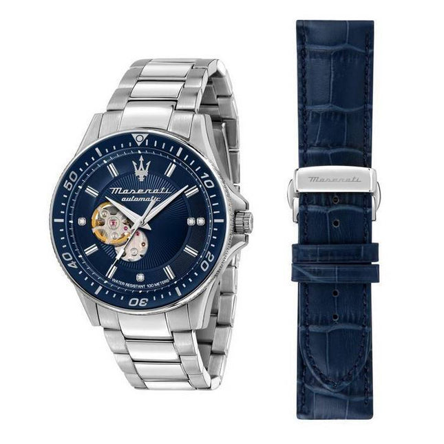 Maserati Sfida Diamond Open Heart Dial Automatic R8823140007 100M Men's Watch