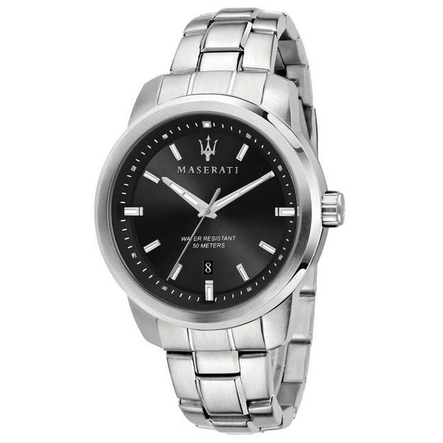 Maserati Successo Black Dial Stainless Steel Quartz R8853121006 Men's Watch