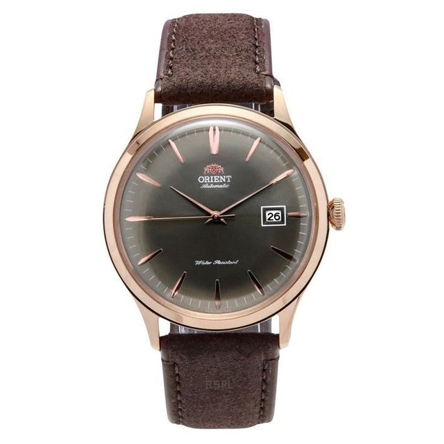 Orient Bambino Version 4 Leather Strap Bronze Dial Automatic RA-AC0P04Y10B Men's Watch