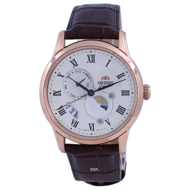 Orient Classic Sun  Moon Champagne Dial Automatic RA-AK0007S10B Mens Watch