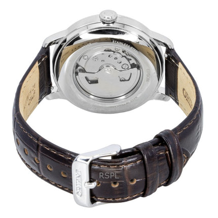 Orient Classic Sun and Moon Leather Strap Green Dial Automatic RA-AK0805E Men's Watch
