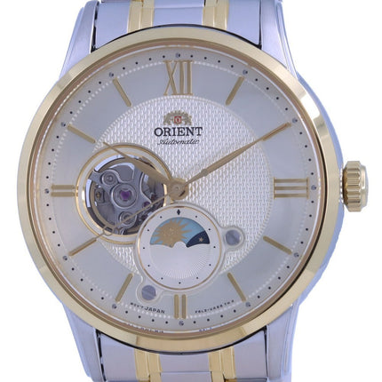 Orient Classic Sun  Moon Open Heart Automatic RA-AS0007S10B Mens Watch