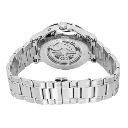 Orient Star M45 F7 Mechanical Moon Phase Stainless Steel Navy Blue Open Heart Dial Automatic RE-BT0006L Men's Watch