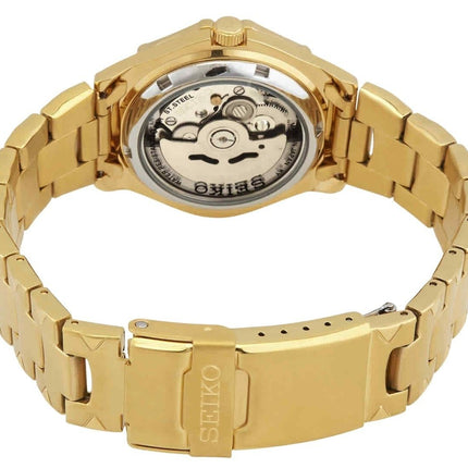 Refurbished Seiko 5 Sports Gold Tone Stainless Steel Gold Dial Automatic SNZ450J1 100M Men's Watch