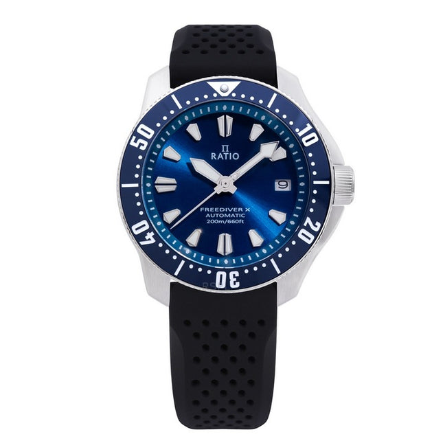 Ratio FreeDiver X Ocean Blue With Blue Ceramic Inlay Automatic RTX003 200M Men's Watch