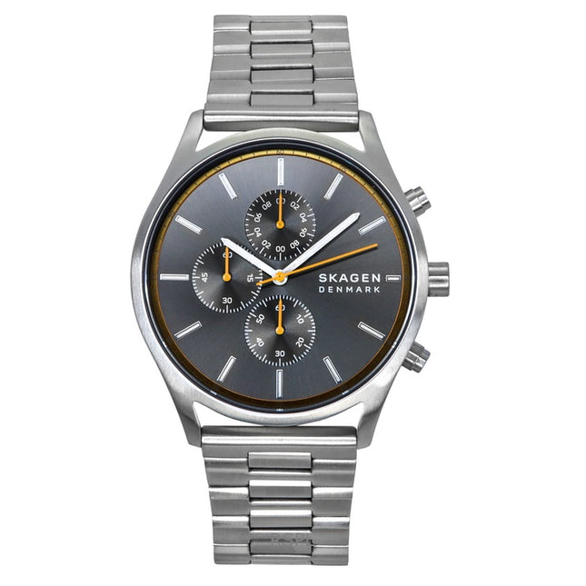 Skagen Holst Chronograph Stainless Steel Sunray Grey Dial Quartz SKW6926 Men's Watch
