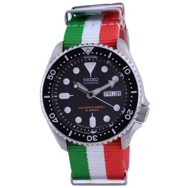 Seiko Automatic Divers Japan Made Polyester SKX007J1-var-NATO23 200M Mens Watch