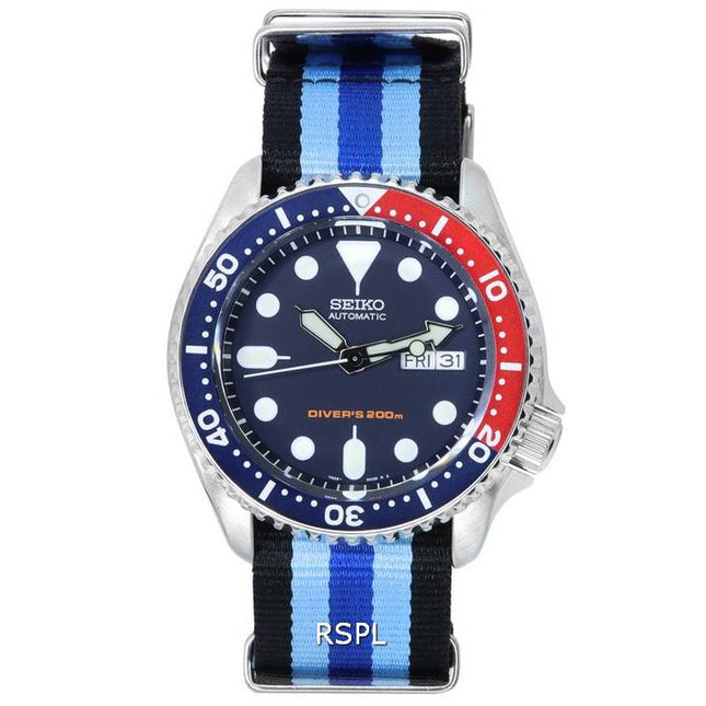 Seiko Blue Dial Automatic Diver's SKX009K1-var-NATO20 200M Men's Watch