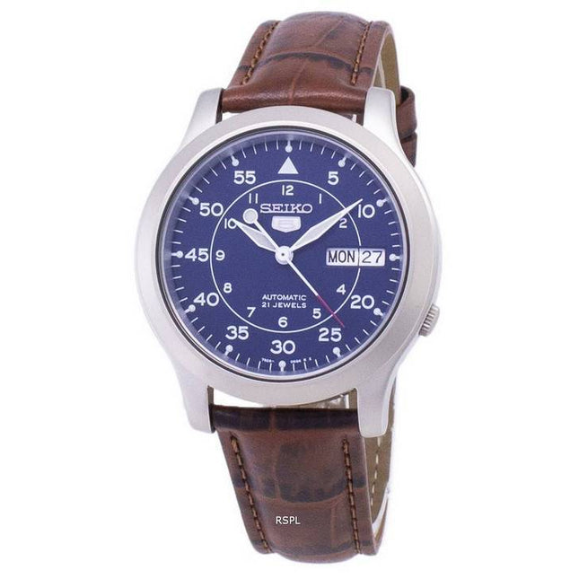 Seiko 5 Military SNK807K2-SS2 Automatic Brown Leather Strap Men's Watch