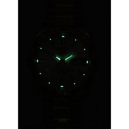 Seiko 5 Two Tone Stainless Steel White Dial 21 Jewels Automatic SNKE04J1 Unisex Watch