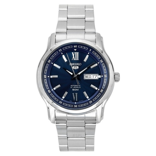 Seiko 5 Analog Stainless Steel Blue Dial Automatic SNKP17K1 Men's Watch