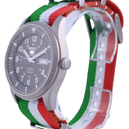 Seiko 5 Sports Military Automatic Polyester SNZG09K1-var-NATO23 100M Mens Watch