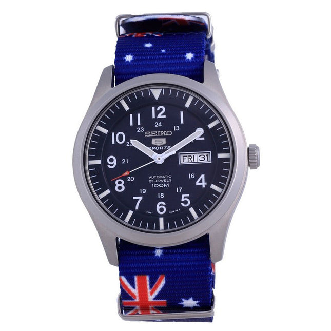 Seiko 5 Sports Automatic Polyester SNZG11K1-var-NATO30 100M Mens Watch