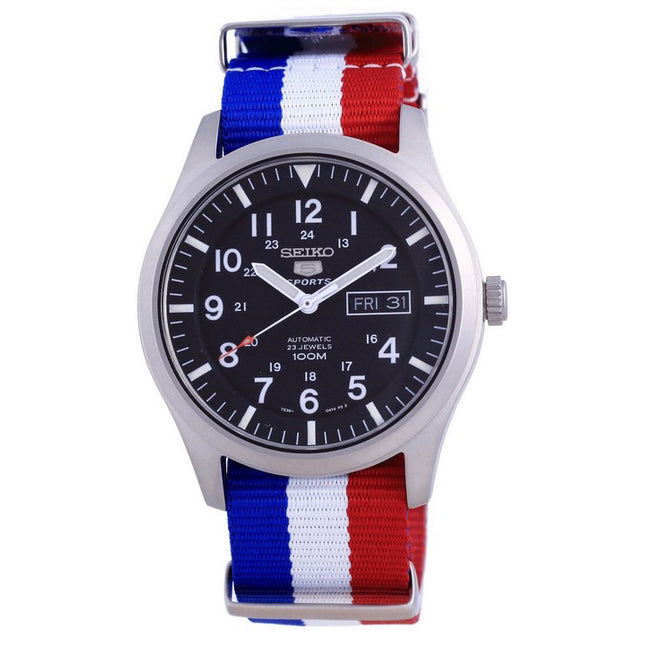 Seiko 5 Sports Automatic Polyester SNZG15K1-var-NATO25 100M Mens Watch