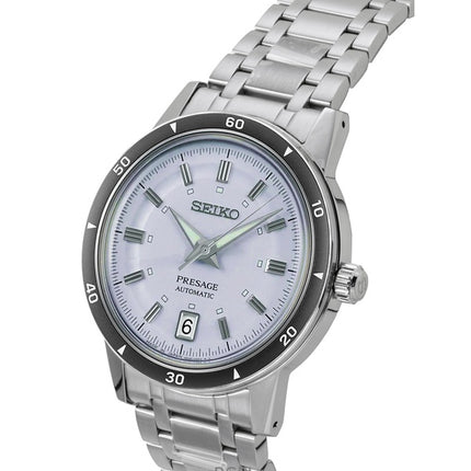 Seiko Presage Style 60's Stainless Steel Light Violet Dial Automatic SRPL73J1 Men's Watch