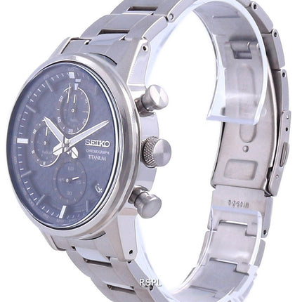 Seiko Discover More Titanium Chronograph Quartz SSB387 SSB387P1 SSB387P 100M Men's Watch