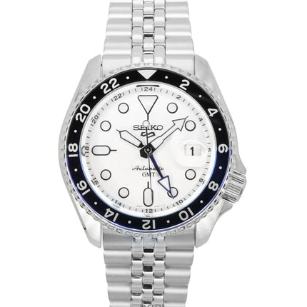 Seiko 5 Sports SKX GMT Stainless Steel White Dial Automatic SSK033K1 100M Men's Watch