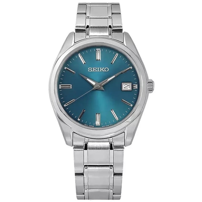 Seiko Classic Stainless Steel Blue Dial Quartz SUR525P1 100M Men's Watch