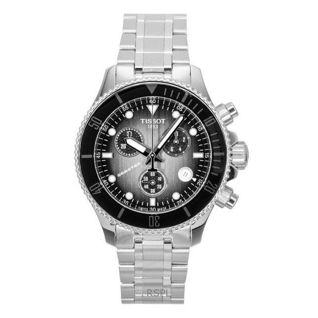Tissot Seastar 1000 Chronograph Stainless Steel Black Dial Quartz Diver's T120.217.11.061.00 300M Men's Watch