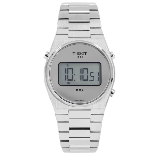 Tissot T-Classic PRX Digital Stainless Steel Silver Mirror Dial Quartz T137.263.11.030.00 100M Unisex Watch