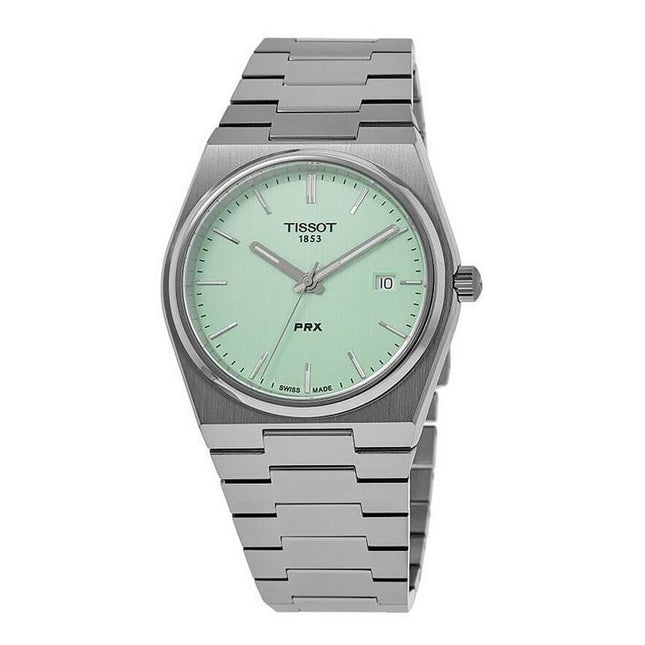 Tissot T-Classic PRX Stainless Steel Light Green Dial Quartz T137.410.11.091.01 100M Unisex Watch