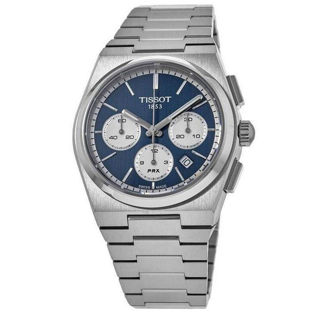 Tissot PRX T-Classic Chronograph Blue Dial Automatic T137.427.11.041.00 100M Mens Watch