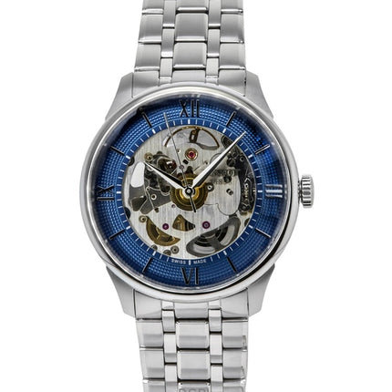 Tissot Chemin Des Tourelles Stainless Steel Blue Skeleton Dial Automatic T139.836.11.048.00 Men's Watch
