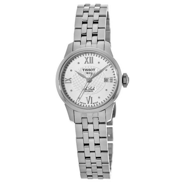Tissot T-Classic Le Locle Diamond Accents Silver Dial Automatic T41.1.183.16 T41118316 Women's Watch