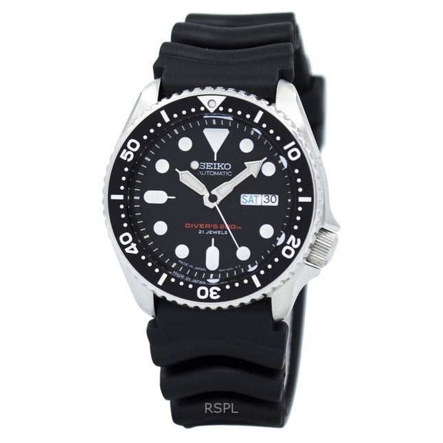 Refurbished Seiko Black Dial Automatic Diver's SKX007J1 200M Men's Watch