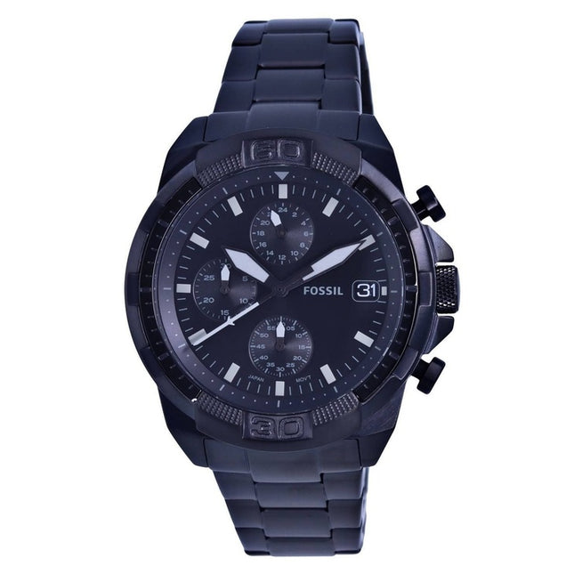 Refurbished Fossil Bronson Chronograph Stainless Steel Black Dial Quartz FS5853 Men's Watch