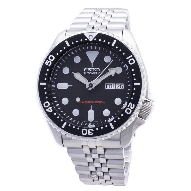 Refurbished Seiko Stainless Steel Black Dial Automatic Diver's SKX007K2 200M Men's Watch