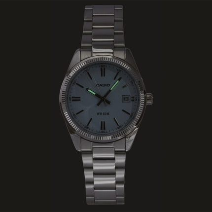Casio Analog Stainless Steel Turquoise Dial Quartz UTP-1302PD-2A2V Unisex Watch