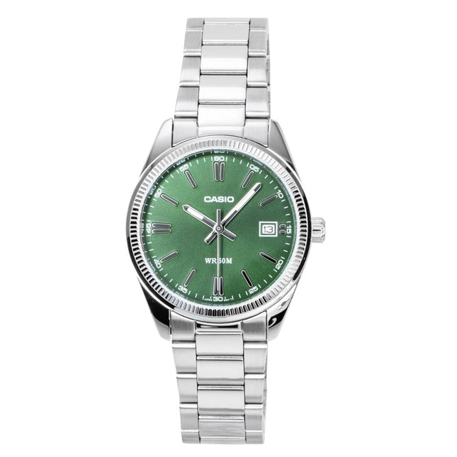 Casio Analog Stainless Steel Green Dial Quartz UTP-1302PD-3A1V Unisex Watch